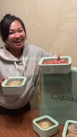 Using @Caraway Home Food Storage Set to ensure my meal prep stays fresh all week long! #mealprep #friendsofcaraway #caraway #nontoxic #kitchentools #storage 