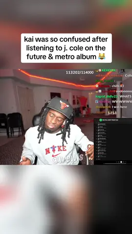 kai was so confused after listening to j. cole on the future & metro album  #kaicenat #future #jcole #drake #fyp @Kai Cenat 