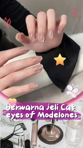 Warna jeli cat eyes✨💅🌟#modelones #nailsart #lebaran #cateyes #nailsgel 