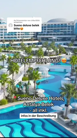 Antwort auf @chiko1806  Du warst noch nicht im Paradise? Antalya wartet dich! 😍 - Sueno Hotels Deluxe Belek - All Inclusive in Belek (Belek Golf Area) ist nur 10 Minuten Fahrt entfernt von: The Land of Legends und Moschee von Belek. Diese Unterkunft mit All-inclusive-Leistungen ist 20,9 km von Lara-Strand und 21,3 km von Butterfly Park Antalya entfernt. - Sueno Hotels Deluxe Belek - All Inclusive liegt direkt am Meer! - Sueno Hotels Deluxe Belek - All Inclusive hat 2 Pools - Wellness & Spa  - Spa Center, Hammam, Fitness,  - Tennisplatz, Golfplatz, Wasserpark - Kids'club,Spieleraum,Kinderpool, Wasserrutschen, Babysitting/Kinderservice Für mehr Informationen bitte kontaktieren Sie uns!  #foryoupage #hotel #antalya 
