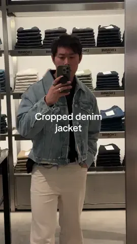 Cropped denim jacket from Agolde #denimjacket #menfashion #croppedjacket #asianmenstyle #agolde 