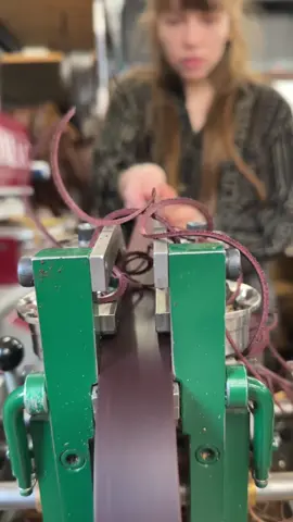 Making an Oxblood Leather Belts for order 128343 #leathercraft #SmallBusiness #asmr #nelsonbc #behindthescenes #howitsmade #realleather