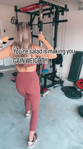 Have you been eating salad a lot and not losing weight!? 🤔 Most people think because they are eating a salad because it’s lettuce and has next to nothing calories to it , they will lose weight.  BUT, then they load their salads with chicken, eggs, bacon, LOTS of cheese, and good amount of dressing…  Which none of those foods are bad what do ever…  But the amount of calories you Just added to your salad can be what is holding you back from seeing weight loss.  A salad can EASILY turn into a meal that is 1,000+ calories!  A few things you can do! 👇🏻 💜 making sure your not loading your salads. Know the calories to each item your putting into your salad so you know how many calories your eating for that meal.  💜 choose a better dressing. Low calorie option , or less dressing and watch your serving size and track the calories for that. A small amount of dressing can easily be 120 calories for one serving! It adds up quick!!!  💜 stop eating salads . You don’t NEED to eat salads to lose weight! I like them for more volume eating but their not necessary to lose weight!   #weightloss #mom #momof3 #weightlossformoms #athomeworkouts #protein #proteinmeals #losebellyfat #losebelly #loseweight 