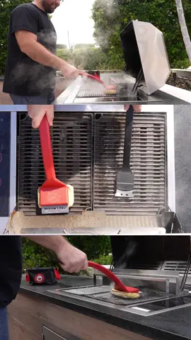 Amplify your grilling experience with the Rescue Grill Brush – no bristles, only effortless convenience and safety! #grilling #grillbrush #bbq #new #innovation #grillmaster #fyp