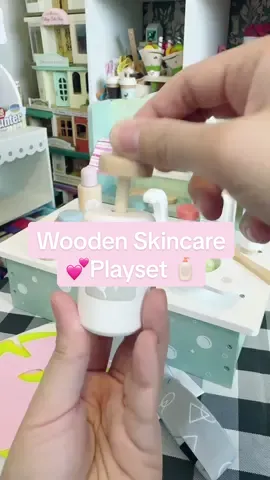 Wooden #sinktoy upgrade! 😂 #woodenskincare #skincareasmr #fypシ #woodenmakeup #woodentoys 