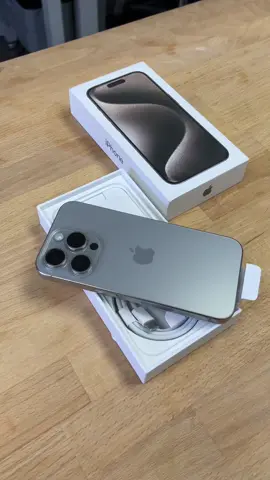 NEW COLOR. The iPhone 15 Pro Natural Titanium is unmatched! ⚡️ #unboxing #iphone15pro #apple #new #iphone 