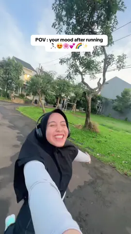 abis lari pasti mood lgsung happy🥹🫶🏻 #runners #Running #pelari #morningrun #fypシ゚viral #lebarun 