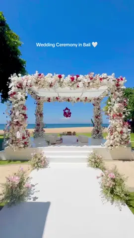 Indian Wedding Ceremony with beach view in Bali, what a dream! 🌸 #amoreternalwedding #indianwedding #baliwedding 
