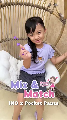Yuhu kali ini mimin mau kasih rekomendasi outfit lagi nih, ada Ino Crop Top dan Pocket Pants, yuk bunda juga bisa ikutin ide outfit buat si kecil ya #outfit #mixnmatch #fashionanak 