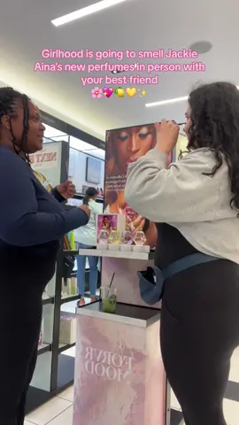 When you and your best friend (@chioma🍒 ) have been following Jackie for years and finally get to try her new @FORVR Mood perfumes. They are just as beautiful as you think. #forvrmood #jackieaina #perfumetiktok #girlhood #BestFriends 