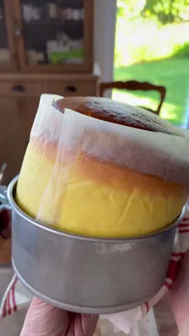 Cheesecake japonés  Llamada torta nube, coton cake, la torta que tiembla Es una nube en la boca, para enamorarse de esta textura. Milde de 18 de diametro ✔200 g queso crema ( yo use el queso clásico de tregar (parecido al Philadelphia) ✔6 huevos grandes separar yema de claras ✔80 ml de leche ✔100 g de harina 0000 (podes reemplazar por maicena ✔120 g de azúcar común ✔50 g de manteca  ✔1 ralladura de 1/2 limón ✔2 cdas.de jugo de limón Precalentar horno a 150 C En una ollita colocar la leche, la manteca, la mitad del azúcar ( 60 g) y el queso crema. Llevar a fuego medio y mezclar hasta que se derrita la manteca y que se forme una mezcla homogénea. Agregar la ralladura de limón y retirar del fuego, y dejar reposar 5 minutos. Agregar las yemas de a una batiendo con batidor de alambre. Añadir la harina tamizada en la ollita, mezclar hasta que no queden grumos y reservar Aparte batir la claras agregando el resto del azúcar en dos veces. Añadir sobre el final el jugo de limón y batir 1 min. Batir hasta que monten y armen picos blandos. No batir de más. Mira bien el merengue de mi video  Colocar dos cdas. de claras batidas a la ollita y mezclar en forma envolvente Volcar la mezcla de la olla en la claras y mezcla en forma envolvente, no sobre mezcles  Llevar a un molde de 20 con colocar en el fondo y en los@bordes de papel manteca. Colocar la mezcla en el molde dar 3 golpecitos en la mesada, emparejar con espátula y con un palillo hacer un espiral, esto va a hacer que se agriete un poco menos. Si tu molde es desmontable asegurate que cierre bien o colocarle un papel aluminio alrededor. Esta torta de cocina a baño Maria en el horno; Colocar el molde con la torta  en una fuente más grande, agregarle agua caliente y hornear por 1hs Sigue en el primer comentario