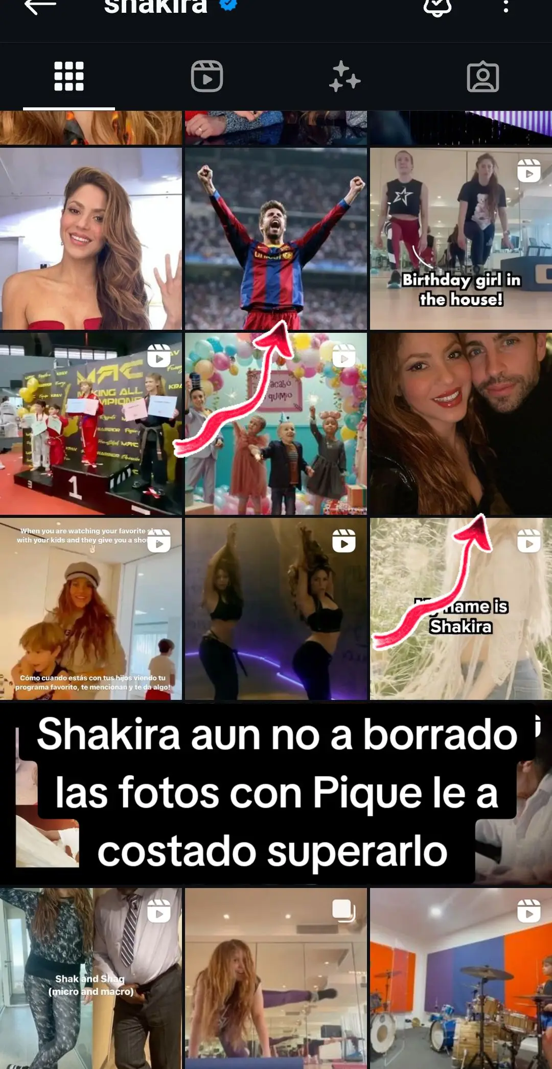 Shakira no a borrado las fotos con Pique cuesta superar la traicion de alguien que amabas mucho 😔