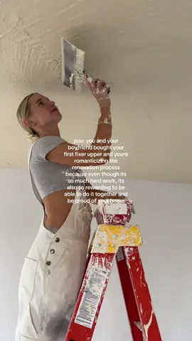 most difficult yet rewarding thing weve done together 🥲 #homerenovation #DIY #homediy #diyproject #popcornceilingremoval 