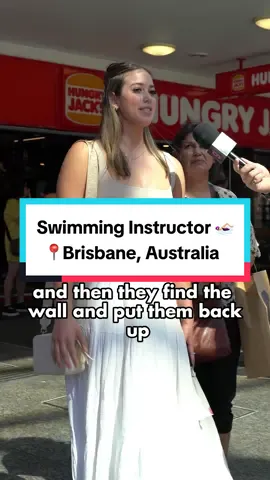 How much does she make as a swimming instructor?📍Brisbane, Australia 🏊🏻‍♀️