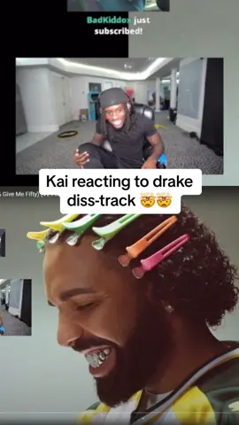 Kai reacting to drake diss-track 🤯🤯 #kaicenat #drake #fyp #foryou #viral 