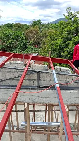 trusses installation #frypgシ #construction #roof #angelbar #tubular 
