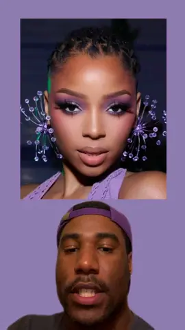 Love this entire look! #makeuptok #purplemakeup #makeuplook #popculture #coachell #coachella2024 #blacktiktokcommunity #stantwitter #reaction #reactionvideos #blackwomenappreciation 