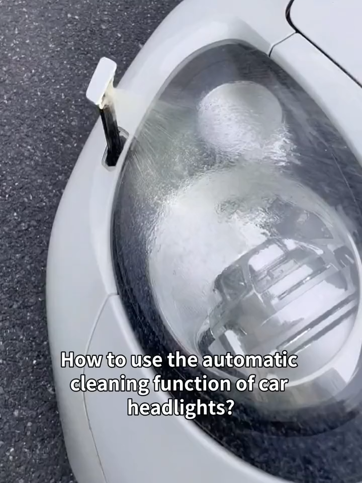 Try your car's headlight cleaning function #driving #drivinglesson #cartok #cardriving