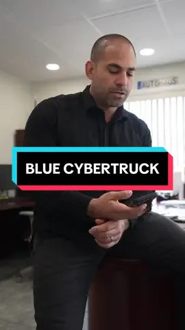 Looking for cybertrucks with title in hand. Currently wrapping all my cybertrucks so this blue one was definitely interesting! #cybertruck #tesla #elon 