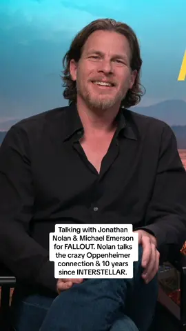 From my interview with Jonathan Nolan & Michael Emerson for FALLOUT. #fallout #oppenheimer #jonathannolan #christophernolan #interstellar #filmmaking #ramindjawadi #michaelemerson #lost #stevenspielberg #americanprometheus 