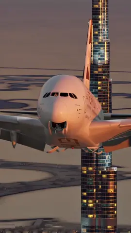 Etihad A380 Over Dubai #aviation 