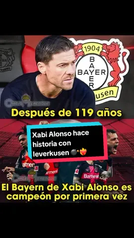 Bayer leverkusen campeón de Bundesliga #alemania #bundesliga #bayerleverkusen #xabialonso #futbol 