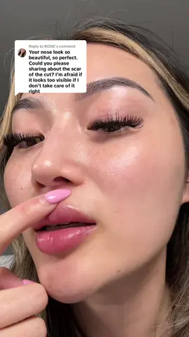 Replying to @ROSIE Idk if i got lucky with my scars but investing in a good scar gel/cream is crucial. I routinely use vitamin c and niacinamide to help with my dark spots. 🫶🏻 #asianrhinoplasty #rhinoplastyinasia #asiannosejob 