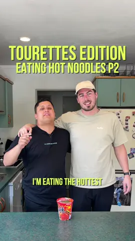 “Tourettes vs Eating Hot Noodles P2!” More on YouTube! Link in bio! #uncletics #fyp #foryoupage #funny #newzealand #tourettes 