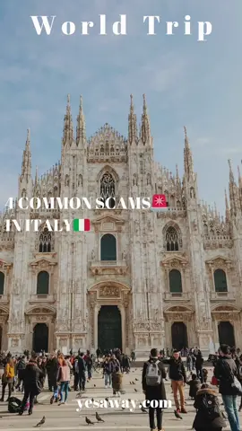 ✨4 COMMON TOURIST SCAMS IN ITALY AND HOW TO AVOID THEM✨ Save and share for your next Italy trip! ❌ “Free