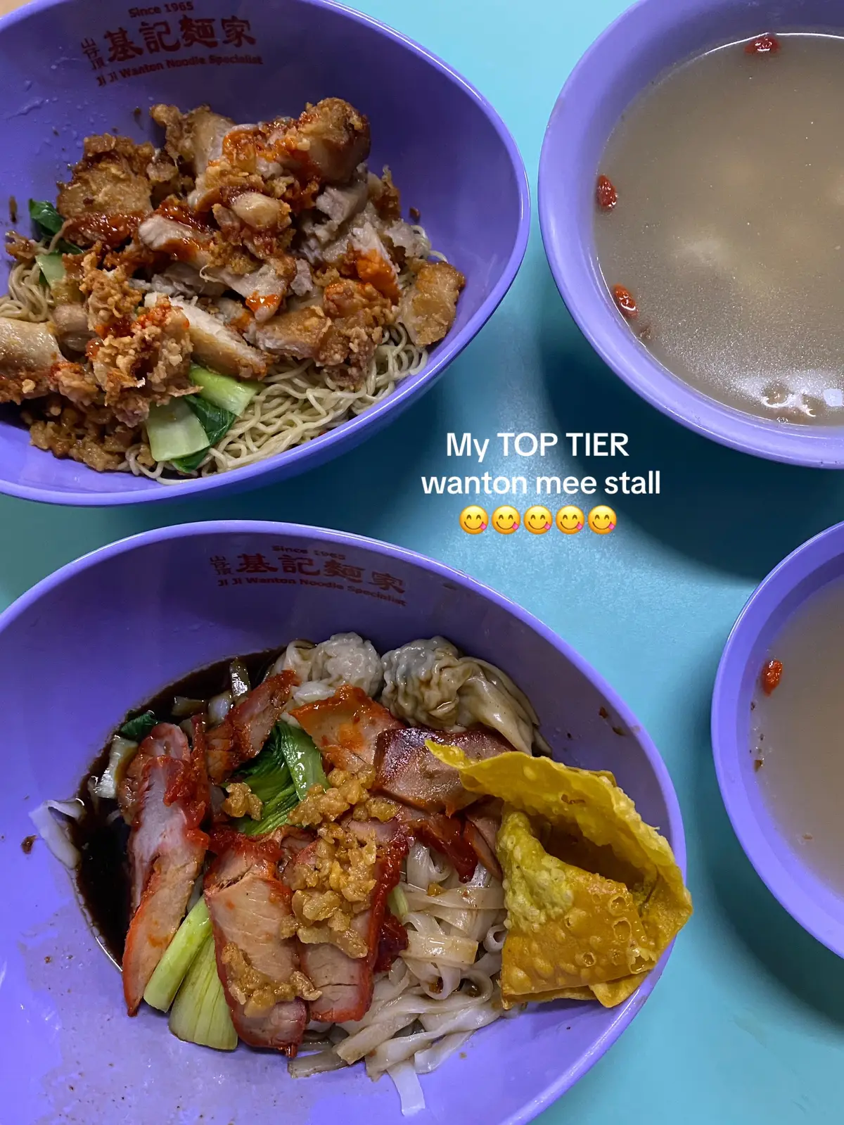 Featured them before but happy to do that again! Am never a fan of wanton mee until I tried JI JI ❤️  Also, don’t skip on their chicken cutlet noodle! Cutlet was freshly fried so SUPER SHIOK! Just my personal fav laaa don’t come at me 🤫 #wheretoeat #sgfood #sgfoodie #tiktoksg #wantonmee 