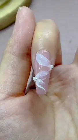 Make a ribbon nail designs #nailartist #naildesigns #naildesigner #nailtutorial 