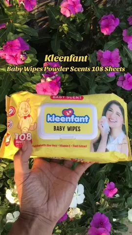 Kleenfant Baby Wipes Powder Scents 108Sheets #tiktokshop #budolfinds #kleenfant #babywipes #powder #scents #skincare #beauty #goodquality #fyp #affiliatemarketing 