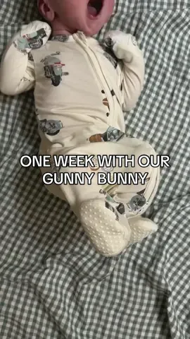 one week with our gunny bunny 🥹 #newbornbaby #newborn 