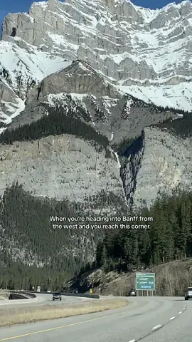 Seeing Cascade Mountain come into full view will always give me goosebumps. 🏔️♥️ #banff #canada_life🇨🇦 #alberta #rockymountains #foryou #fyp #traveltiktok