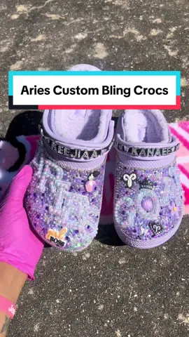 I heard it’s #Aries♈️ season! If you’re an Aries comment your birth date! Tag an Aries that would want a pair of these super cute #Crocs ♈️💜✨♈️💜✨♈️💜✨♈️💜✨♈️💜✨ ————————————————————————————————  💛💛💛💛 Don’t forget about my monthly giveaway! I’ll be selecting a random supporter on the last Friday of every month. You’ll win a customized keychain (check previous post)! To enter, all you have to do is be following/subscribing and an active supporter by liking, commenting, or sharing! I appreciate any support shown!💛💛💛💛 ———————————————————————————————— #blinxbylizstl #blingcrocs #crocs #bedazzled #Love #blinx #crafts #aries #bling #cute #stl #stlouis #foryou #foryoupage #fyp #ariesseason #purple #zodiac #Godlovesyou #april #customcrocs #diycrafts #zodiacsign #birthday #giveaway #DIY 