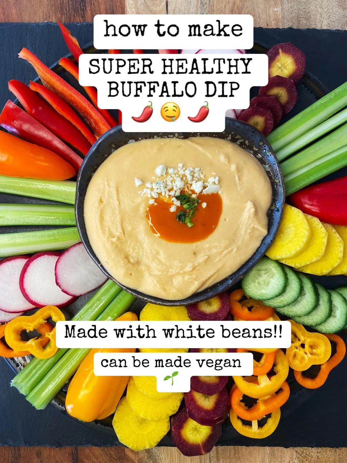 HEALTHY 5 MINUTE RECIPE 🌱 🌶️ 🤤  Buffalo sauce and blue cheese…what an absolutely perfect combo! Although this combo is absolutely delicious, unfortunately it’s often a high calorie, high fat situation that does little favors for your body. Like many, I absolutely love and crave it! So coming up with a much healthier, plant based version was an absolutely must! And let me tell you folks…this healthy, lower calorie, white bean buffalo dip was a total success! White bean buffalo dip, made with creamy cannellini beans, buffalo sauce, vegan blue cheese crumbles (or regular blue cheese), and the perfect blend of seasoning. This white bean buffalo dip is dairy free, vegan, and vegetarian! This white bean buffalo dip recipe is super easy to make and will satisfy all of your buffalo cravings! This healthy, vegan alternative to blue cheese dressing makes a satisfying, everyday snack you can truly feel good about. White bean buffalo dip also makes the perfect healthy snack plate for game day! Put this baby out during Super Bowl…or any other gathering, and give your guests a snack they can feel good about. WHAT YOU NEED TO MAKE THIS RECIPE 1 clove of fresh garlic, chopped 3 tbsp water to cook garlic in 1 can of cannellini beans, drained and rinsed Can substitute any white beans or chickpeas 2 tbsp buffalo sauce 1/4 cup vegan blue cheese crumbles I used Follow Your Heart 1/2 cube Not-Chick'n bouillon cube I used Edward and Sons 1/8 tsp garlic powder 1/8 tsp onion powder 1/4 cup water This recipe is VEGAN / VEGETARIAN / PLANT BASED / HEALTHY / EASY TO MAKE WANT MORE HEALTHY DRESSING RECIPES?  Check out this tahini caesar dressing 🥗 🌱  @Olive You So Matcha  More more plant based recipes, check out my site Oliveyousomatcha.com #fyp #vegantiktok #healthyrecipes #buffalodip 