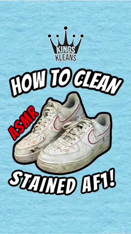 HEAVILY GRASS STAINED AIR FORCE 1 CLEAN UP 😱🔥FOLLOW FOR MORE ✅ Dive into the world of shoe restoration with our latest tutorial! 🎥✨ Watch as we bring a pair of tired Air Force Ones back to life, erasing stubborn grass stains and revitalising those soles to a crisp, pristine white. 💫  Want to achieve these results yourself? We've got you covered! Discover our tips and recommended products for at-home care by commenting 