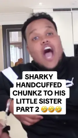 🤣🤣🤣 SHARKY HANDCUFFED CHUNKZ TO HIS LITTLE SISTER PART 2 | follow for MORE clips & highlights like this ‼️ | #betasquad #sharky #niko #chunkz #ajshabeel #youtube #clips #fyp #fypシ #trending #uk #foryoupage #funny #british 