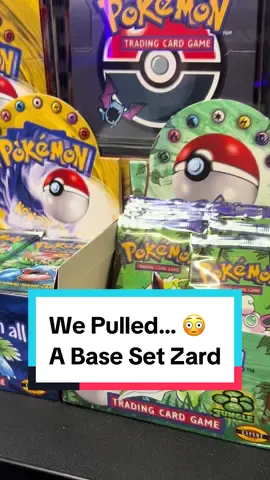 …is this… every pokemon collectors dream? We pulled a base set charizard!!! #pokemon #pokemontcg #pokemoncards 