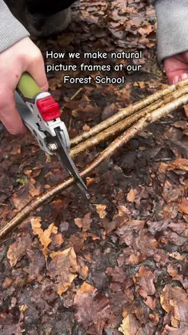 How we make beautiful natural picture frames at our Forest School 🌳 These are a wonderful craft as you can make them in all sorts of shapes and sizes using sticks with different thicknesses. Get creative and give them a go!  ~ #forestschool #diykidsactivities #forestschooluk #outdoorlearning #crunchytok #wildschooling #naturediy #bushcraftskills #CapCut 