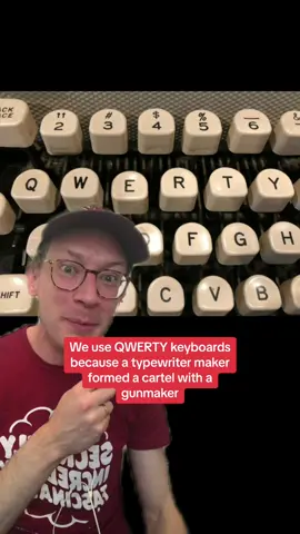 we use QWERTY keyboards because of an 1800s typewriter cartel ⌨️ #history #design #tech #keyboard #qwerty #keys #typing #milwaukee #remington #1800s #ushistory 