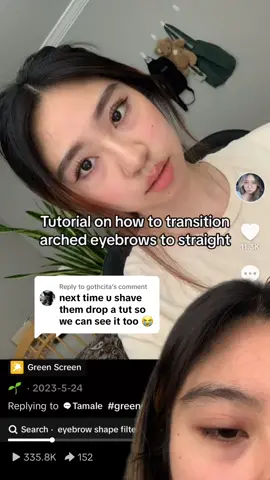 Replying to @gothcita #fy #fypシ #makeuptutorial #straightbrows 