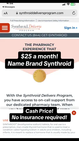 #synthroid #hypothyroidism #medication #cashdiscountprogram #synthroidforlife #thyroid #thyroidproblem #underactivethyroid #health #healthyliving #healthtok #foru #fypシ゚viral #tips #foryourpages #trendingsong #trendingvideo #savings 