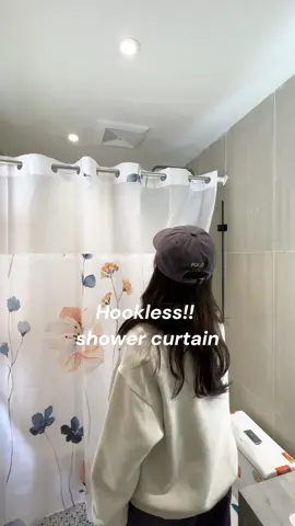Hookless Shower Curtains: Your Bathroom Upgrade Awaits!#showercurtain #TIKTOKSHOP @Punkray #10169
