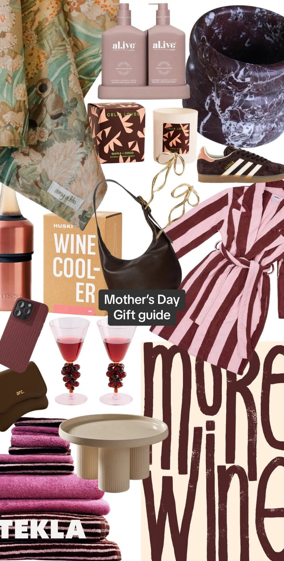 For the mum who loves wine 🍷The perfect mothers day gift guide! @Hommey @Maison Balzac @The Daily Edited @huskicooler @adidas @FleurStudios_ @Amy Gibbs @Tekla @HunterxHunter @CELIA LOVES - SCENTED CANDLES @al.ive body @Nudient  #mum #giftideas #giftguide #mothersday 