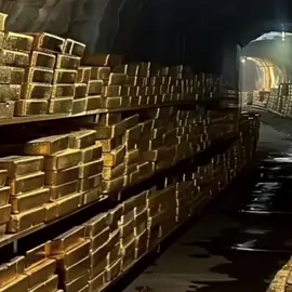 treasure gold bars file inside the tunnel