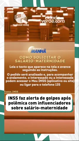 As publicações de influenciadores geraram polêmica na internet após divulgarem empresas que prometem facilitar a obtenção do salário-maternidade. O INSS (Instituto Nacional do Seguro Social) divulgou nota alertando sobre possibilidades de golpes.    O Instituto alerta para o fato de que a solicitação pode ser feita gratuitamente pelas plataformas oficiais. No comunicado, o governo federal faz um apelo para que os usuários fiquem muito atentos 