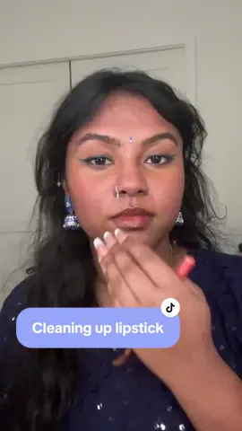 I always see @Monica Ravichandran ✨ clean up her lips so I was curious and IM SHOOK 😭 need to try this with foundation and concealer next, after I apply my lipstick! #makeuptips 