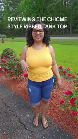 Reviewing the @ChicMe Style  Ribbed Tank Top. #fyp #nalestreasures #tiktokmademebuyit #tops #tanktop #shirt #casualtop tank top weekend outfit 