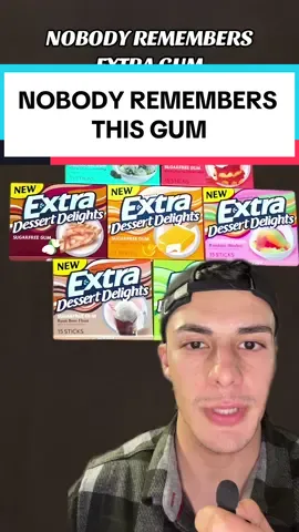 Nobody seems to remember Extra Dessert Delights Gum 😭 ———————————————————- The Dessert Delights series of gum by Extra had some of the best flavors such as mint chocolate chip, orange creamsicle, strawberry shortcake, and Key Lime Pie.   ———————————————————- #dessertdelightsgum #extragum ##Nostalgia #2000snostalgia #zillenial #millenial #greenscreen 